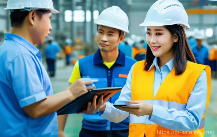 산업안전기사와 화재위험 평가 사례 - Modern Safety Engineer as a Guide**
A confident Thai female safety engineer, mid-30s, with a warm, e...