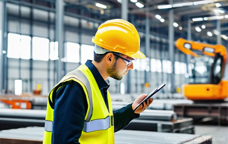 산업안전기사와 산업보건관리의 연계성 - **Prompt 1: Collaborative Workplace Safety & Health**
    "A male Safety Engineer and a female Occup...